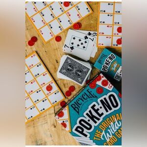 Bicycle Pokeno Playing Card Game Pack (Includes 1 Deck, Scorecards, and Chips)